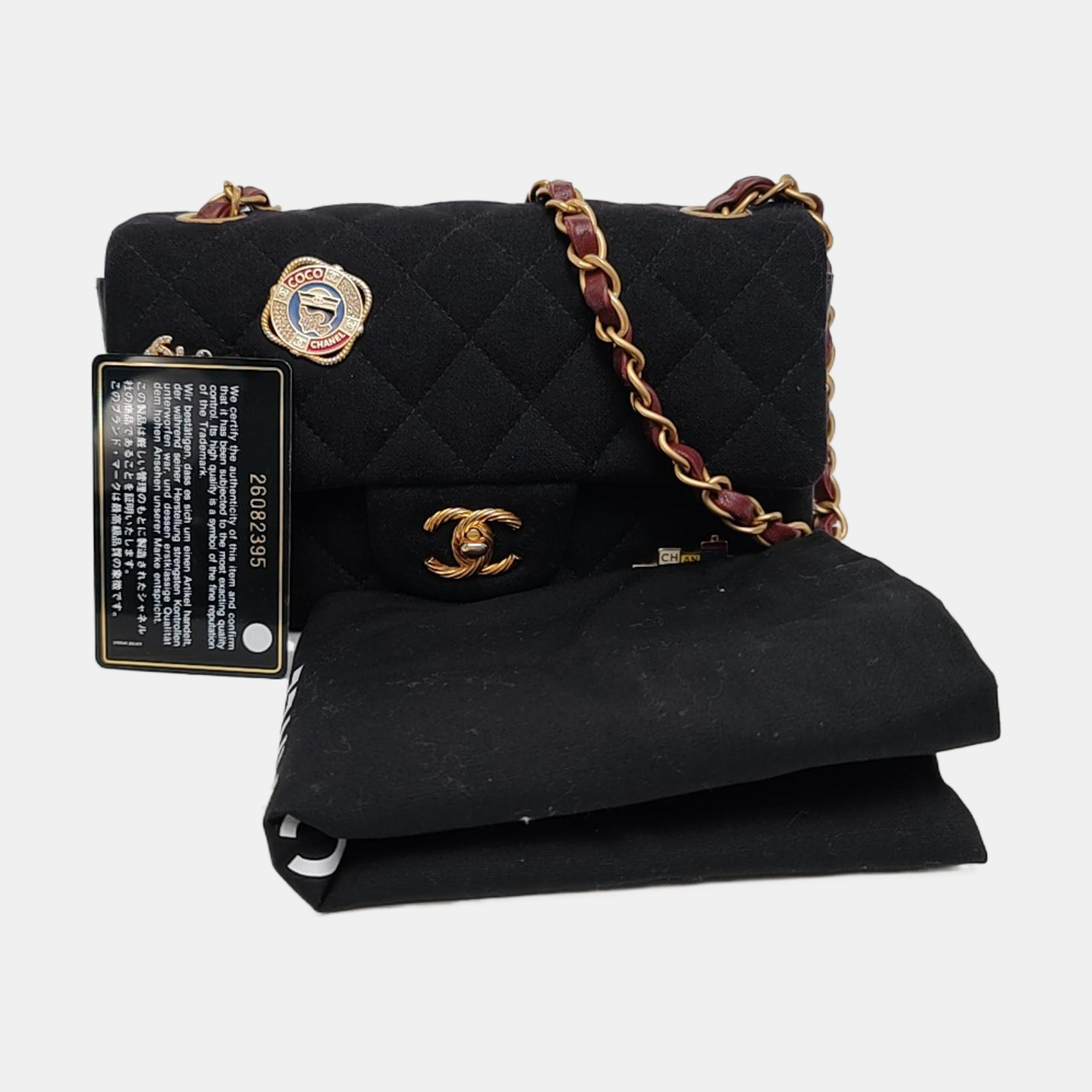 CLASSIC FLAP Quilted Wool Black