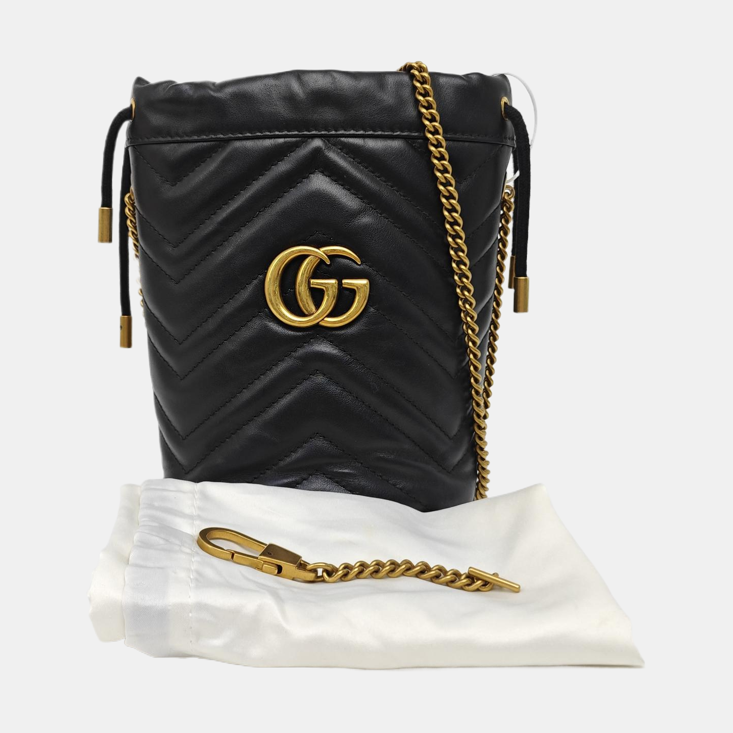 GG Marmont Mini Quilted Calfskin Black