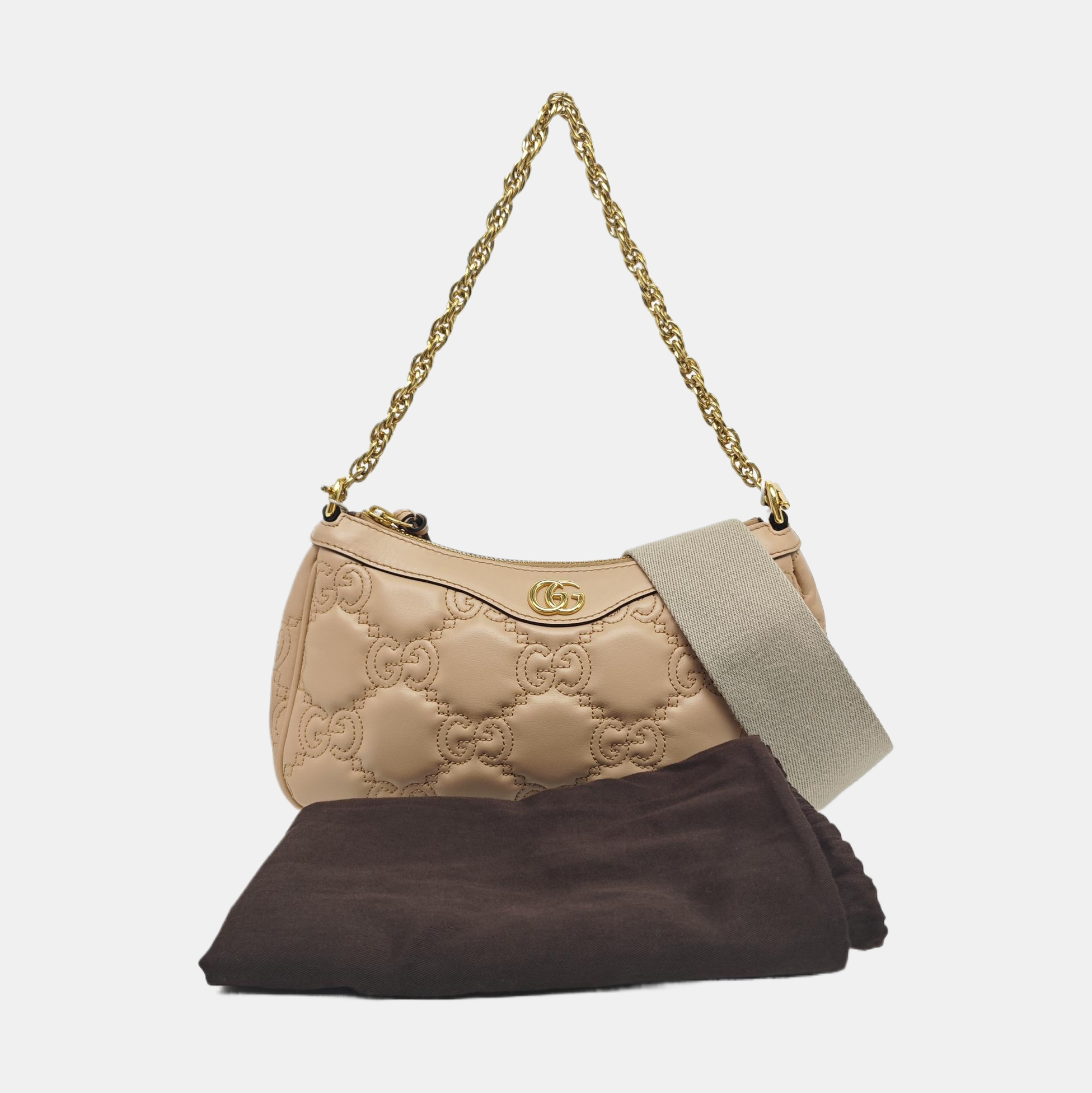 GG Matelassé Monogram Calfskin Pink