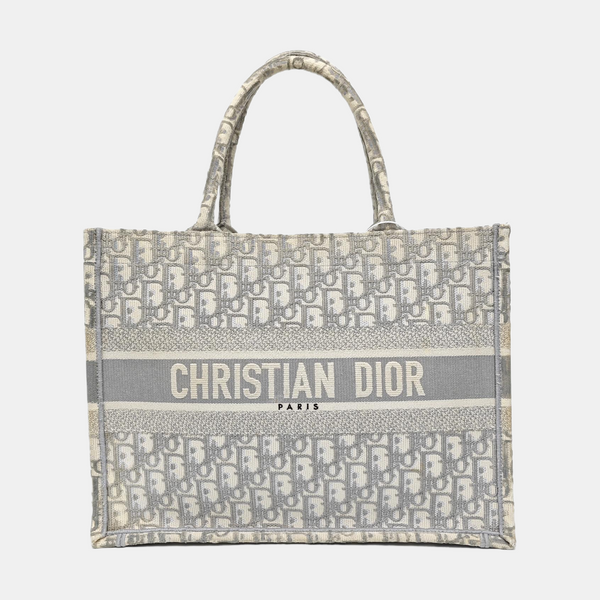 Book Tote Medium Oblique Canvas Gray