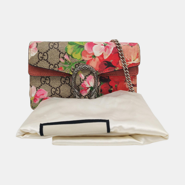 Dionysus Super Mini Monogram Coated Canvas Beige