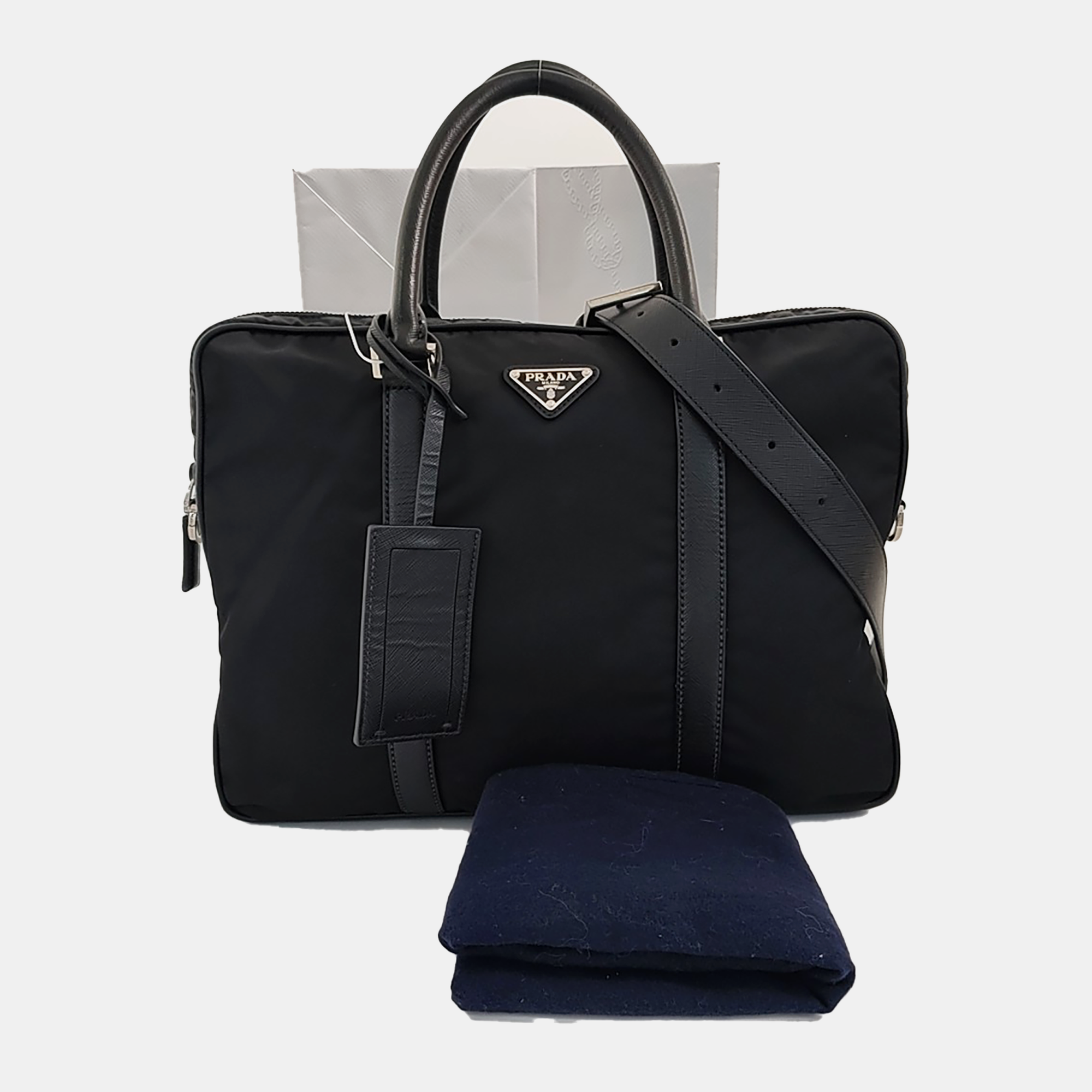 Bolso de hombro de nailon negro