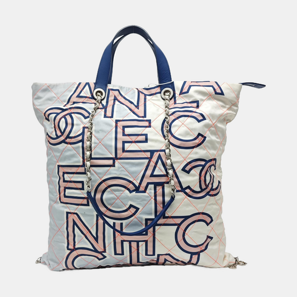 Fabric Shoulder Bag White