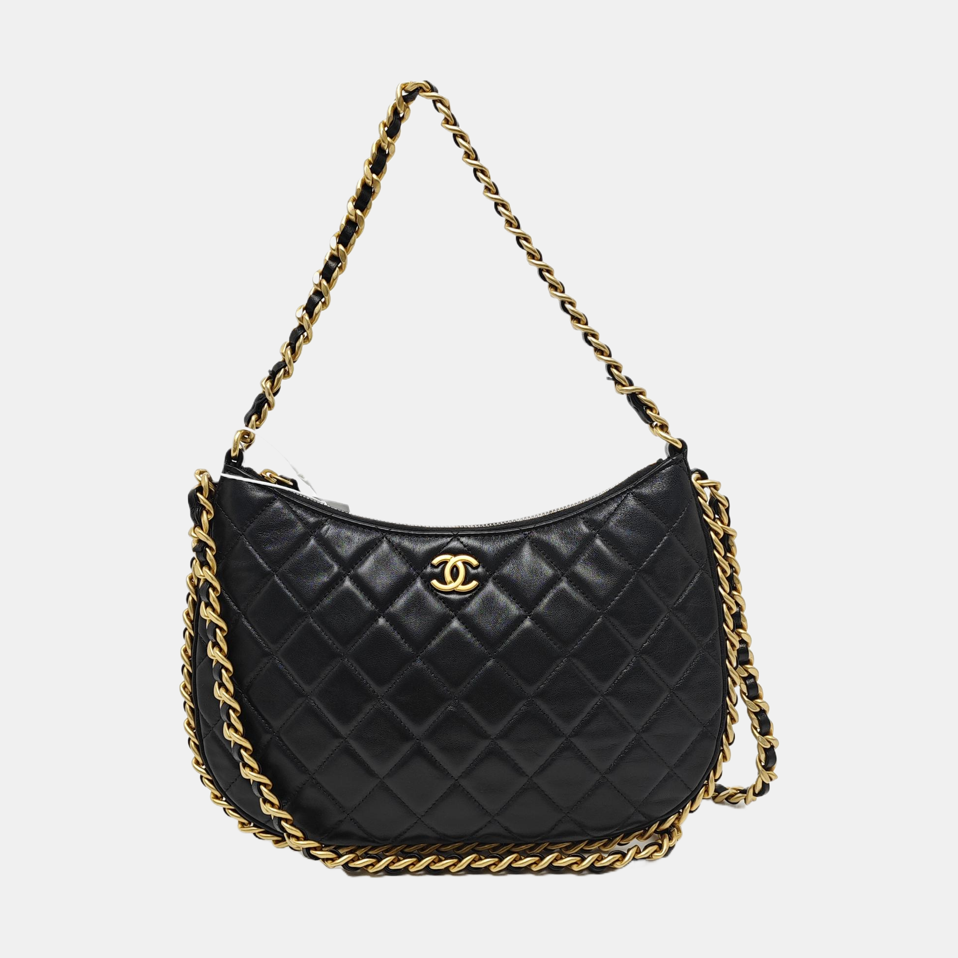 HOBO Large Quilted Lambskin Black