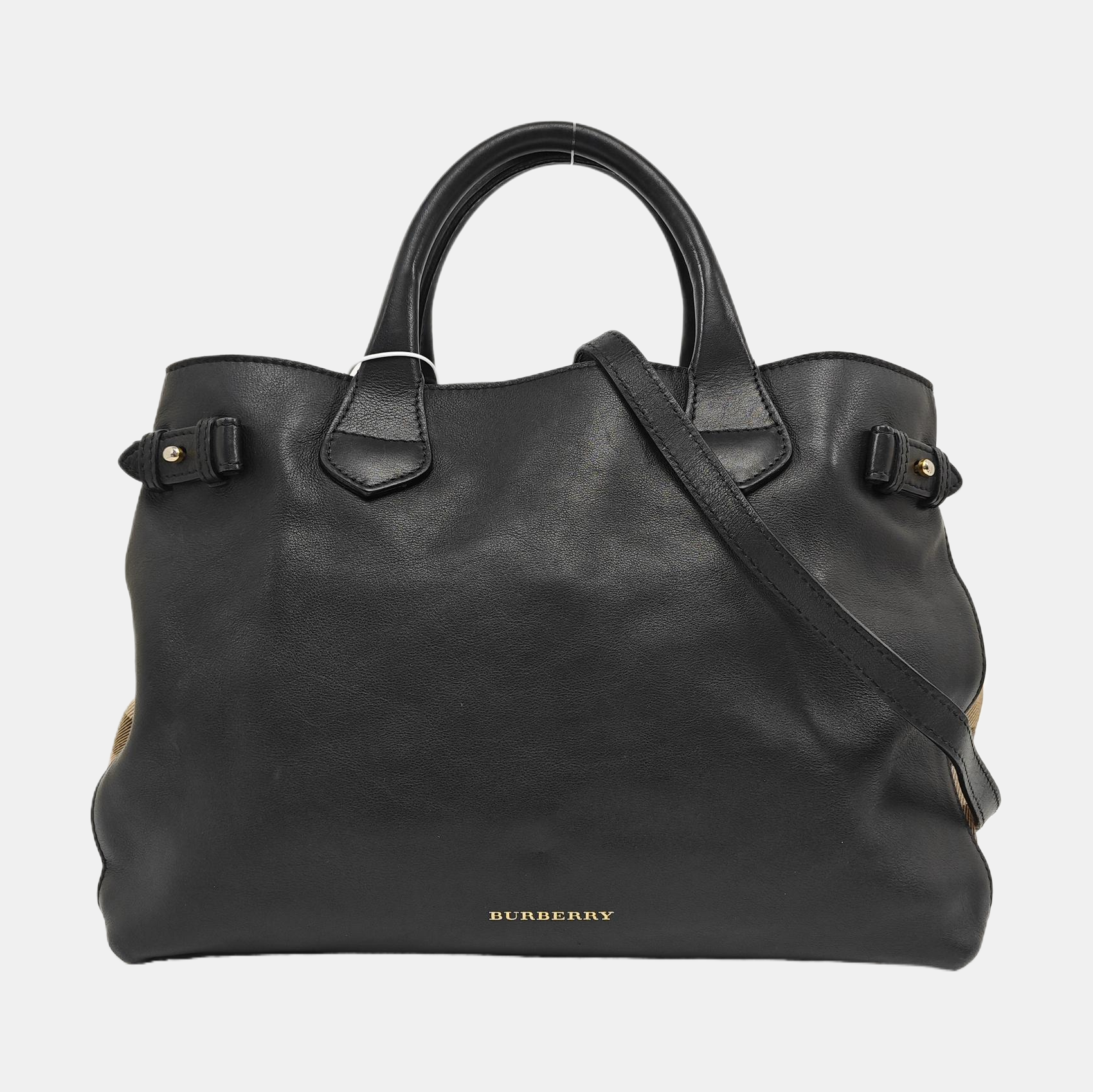 The Banner Medium Calfskin Black