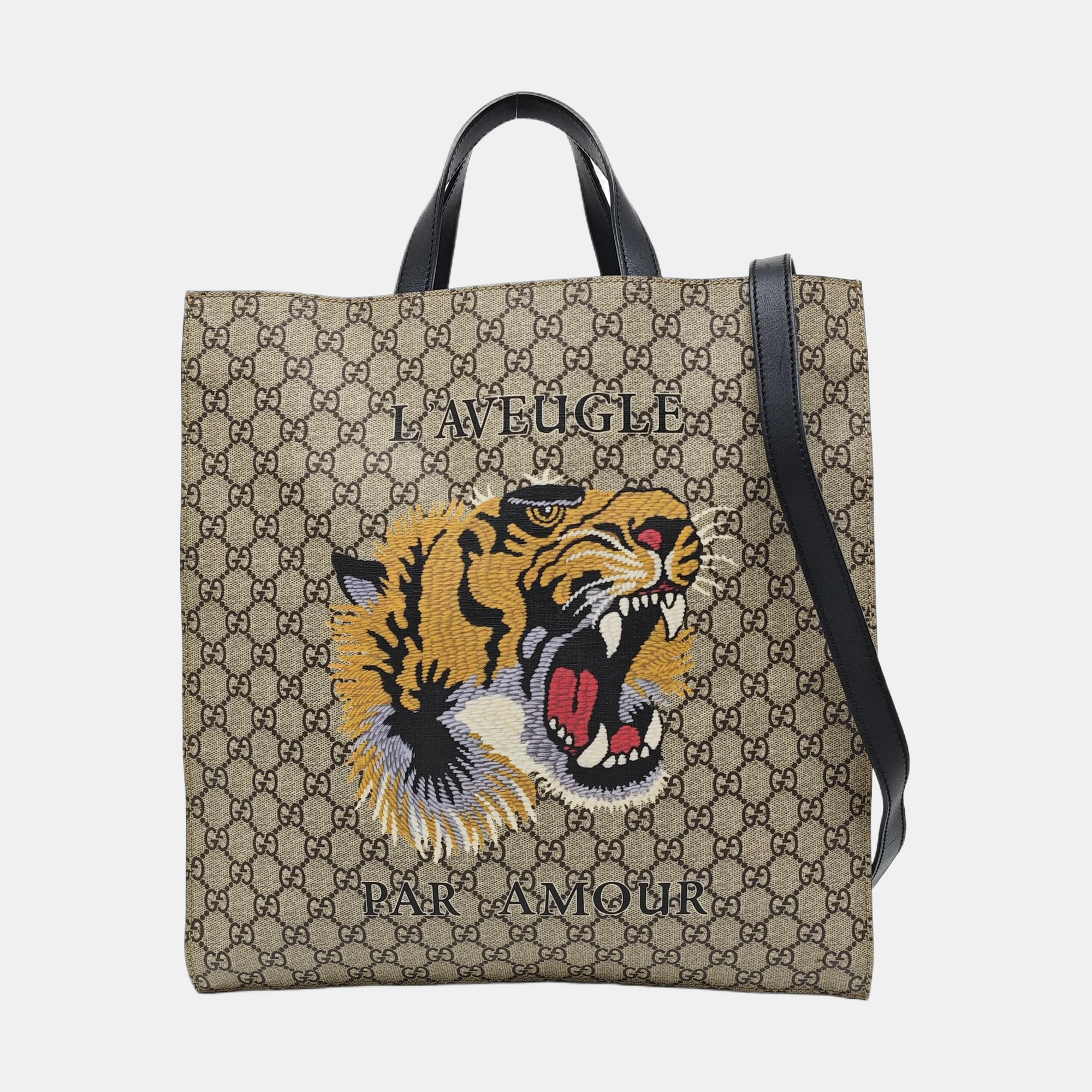 Monogram Coated Canvas Tote Bag Beige
