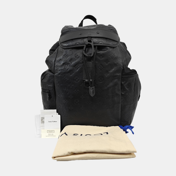 Monogram Calfskin Backpack Black