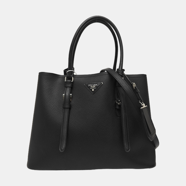 Double Medium Calfskin Black