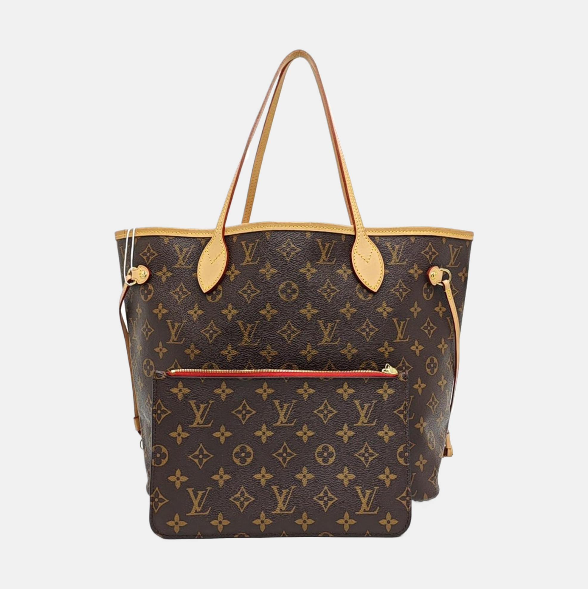 NEVERFULL MM Monogram Coated Canvas Brown