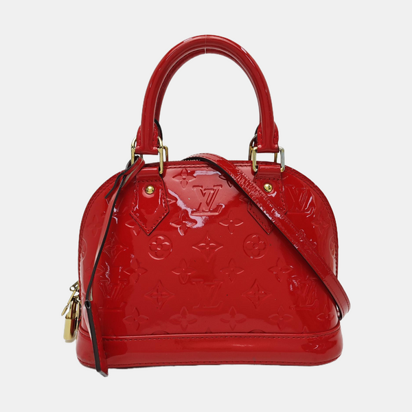 ALMA BB Monogram Patent Leather Red