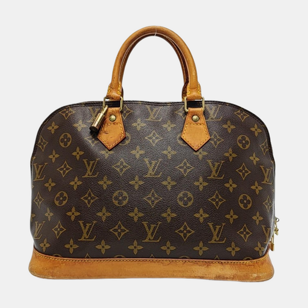 ALMA PM Monogram Coated Canvas Brown