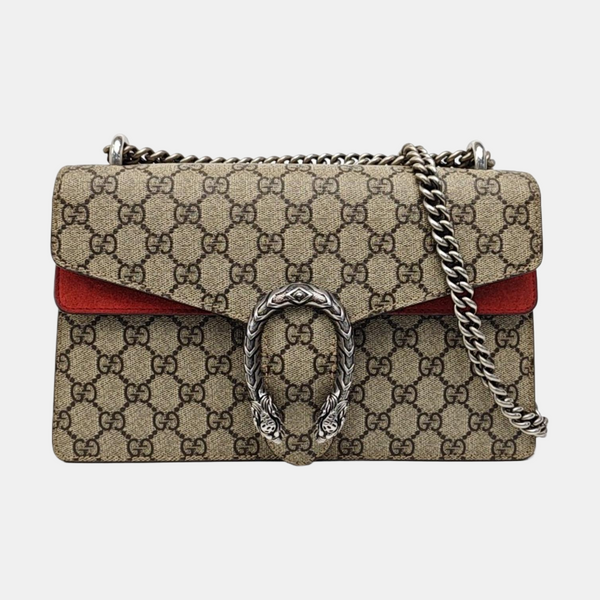Dionysus Small Monogram Coated Canvas Black