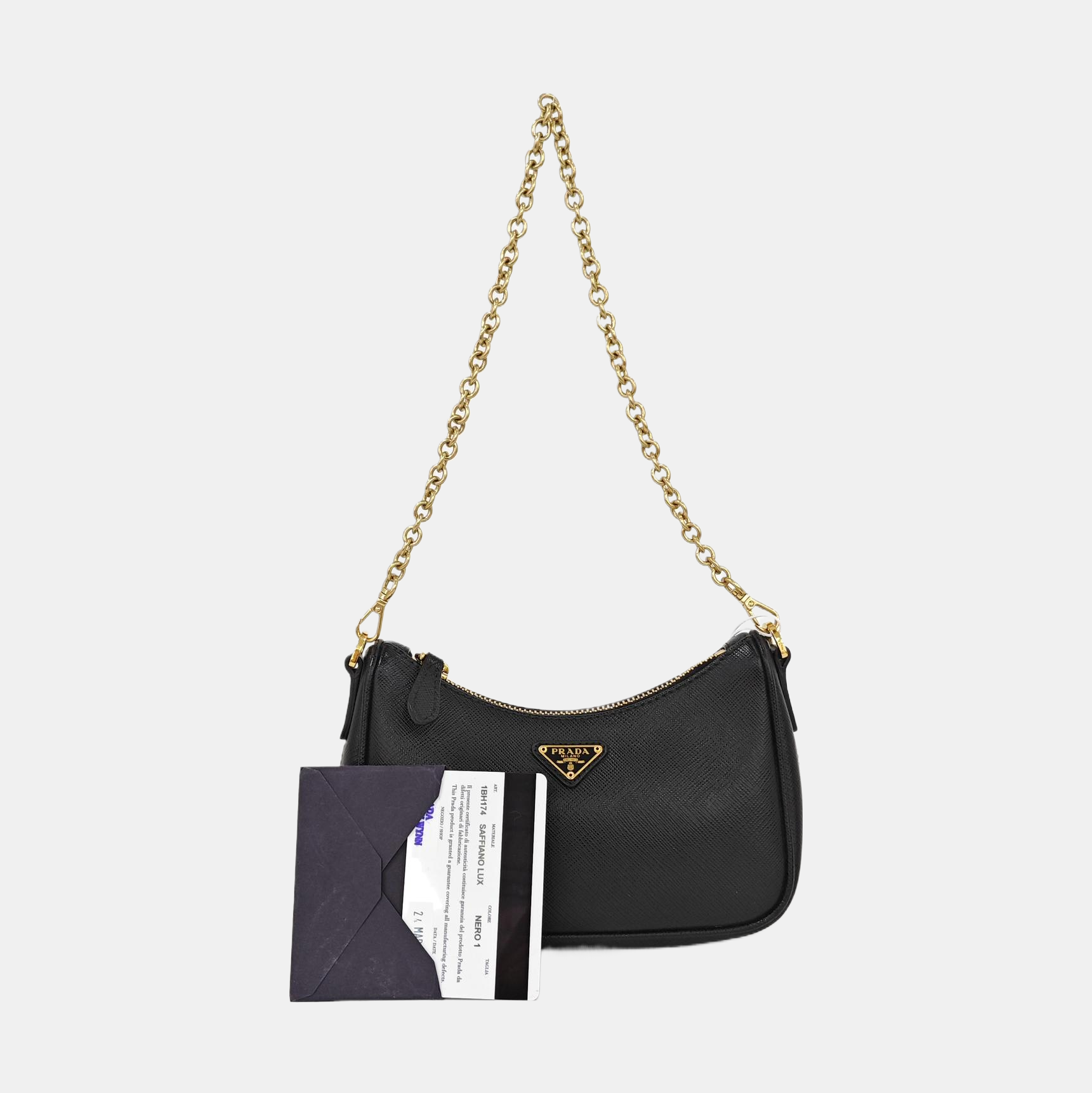 Re-Edition2005 Saffiano Calfskin Black