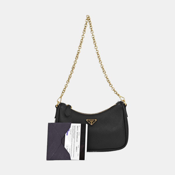 Re-Edition2005 Saffiano Calfskin Black