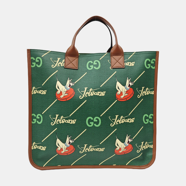 Monogram Coated Canvas Tote Bag Green