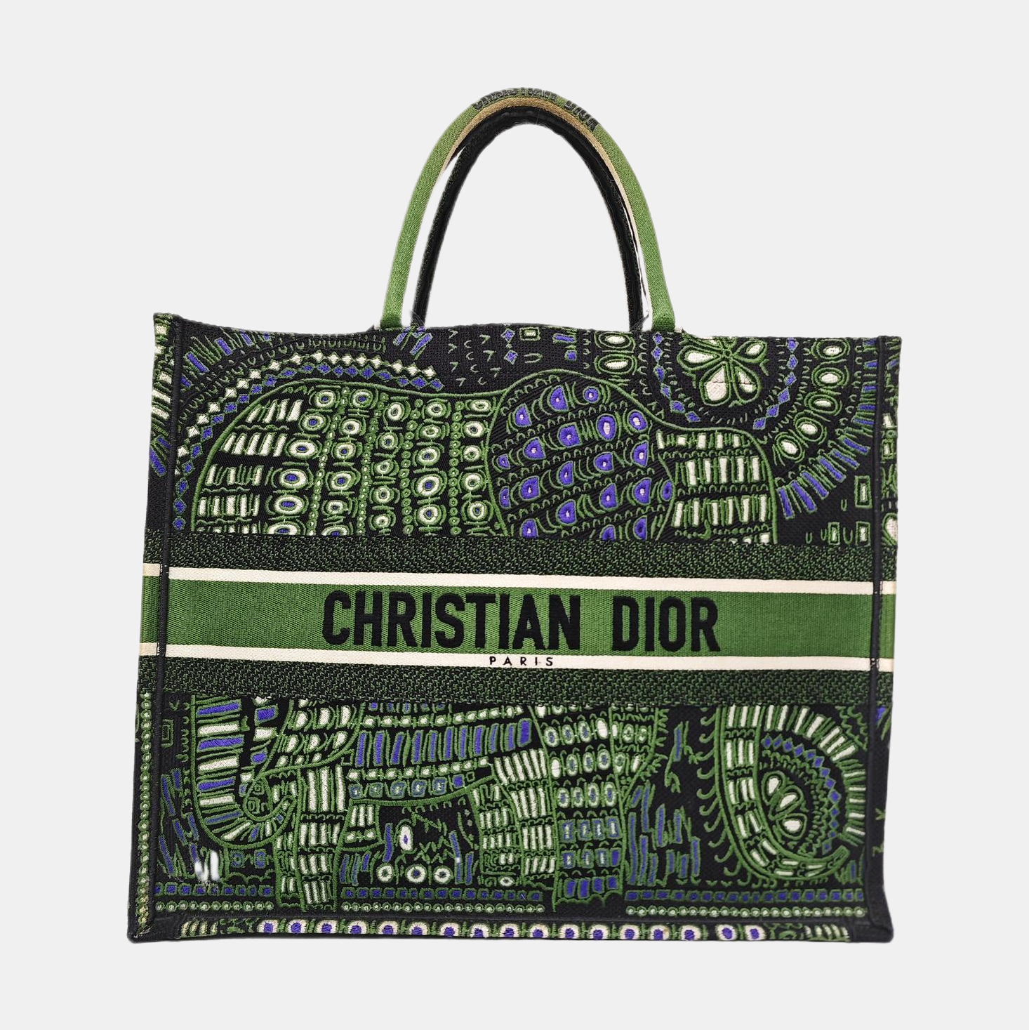 Book Tote Large Canvas Green