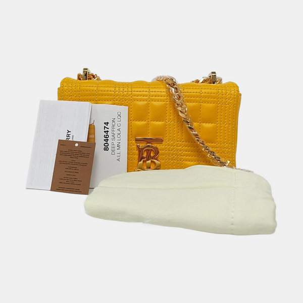 Lola Mini Quilted Lambskin Yellow