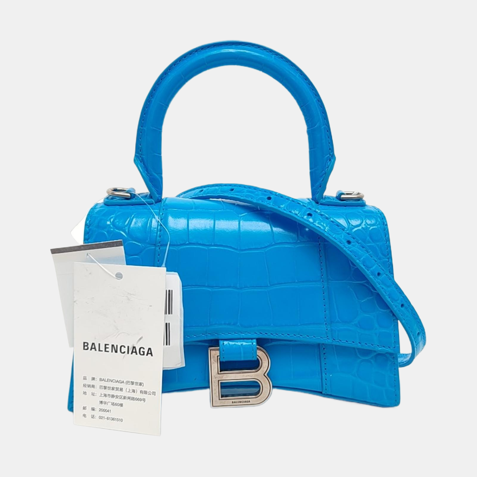 Hourglass Small Calfskin Blue