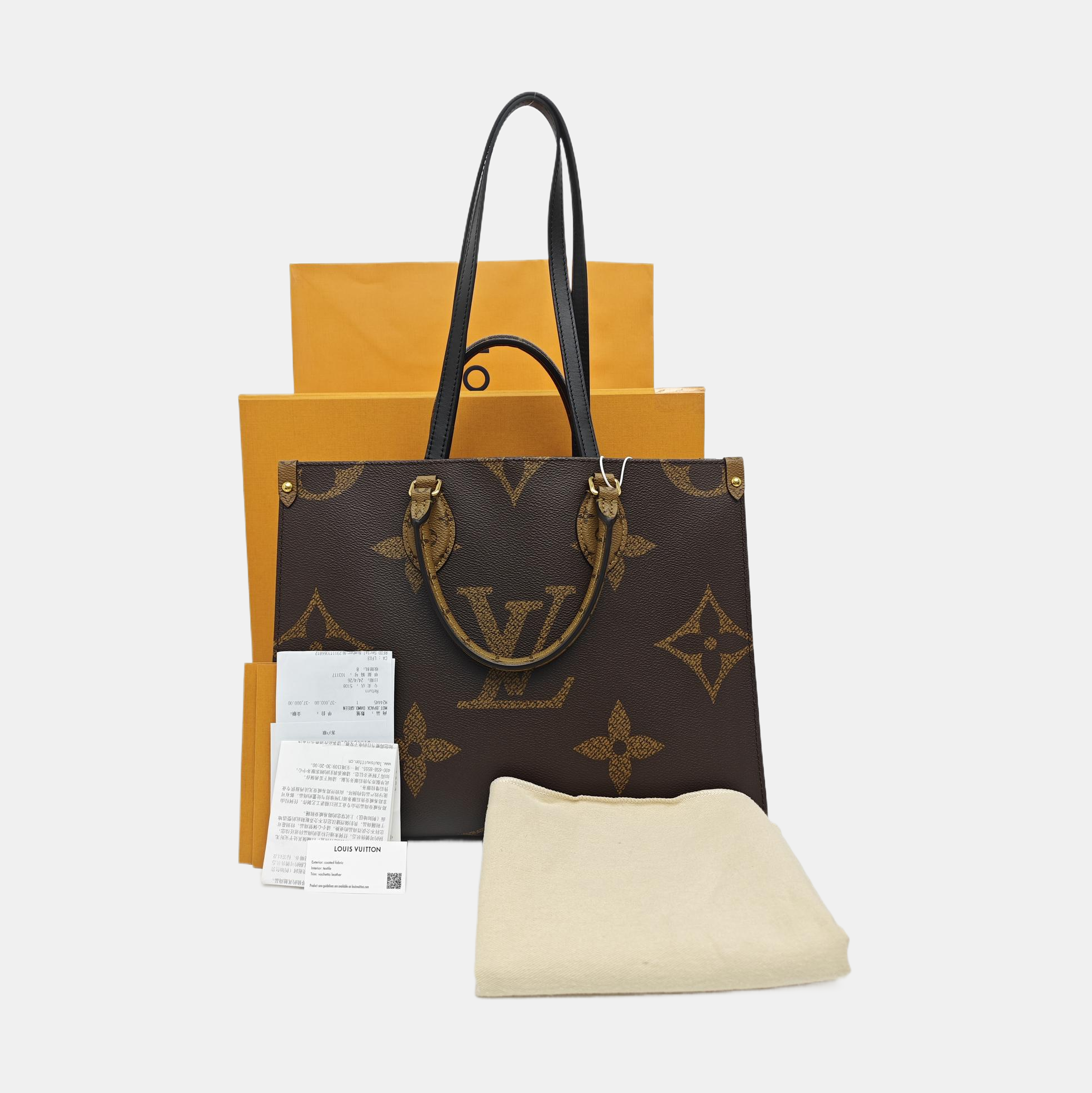 ONTHEGO MM Monogram Coated Canvas Brown
