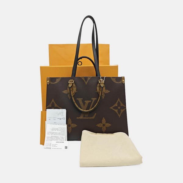 ONTHEGO MM Monogram Coated Canvas Brown