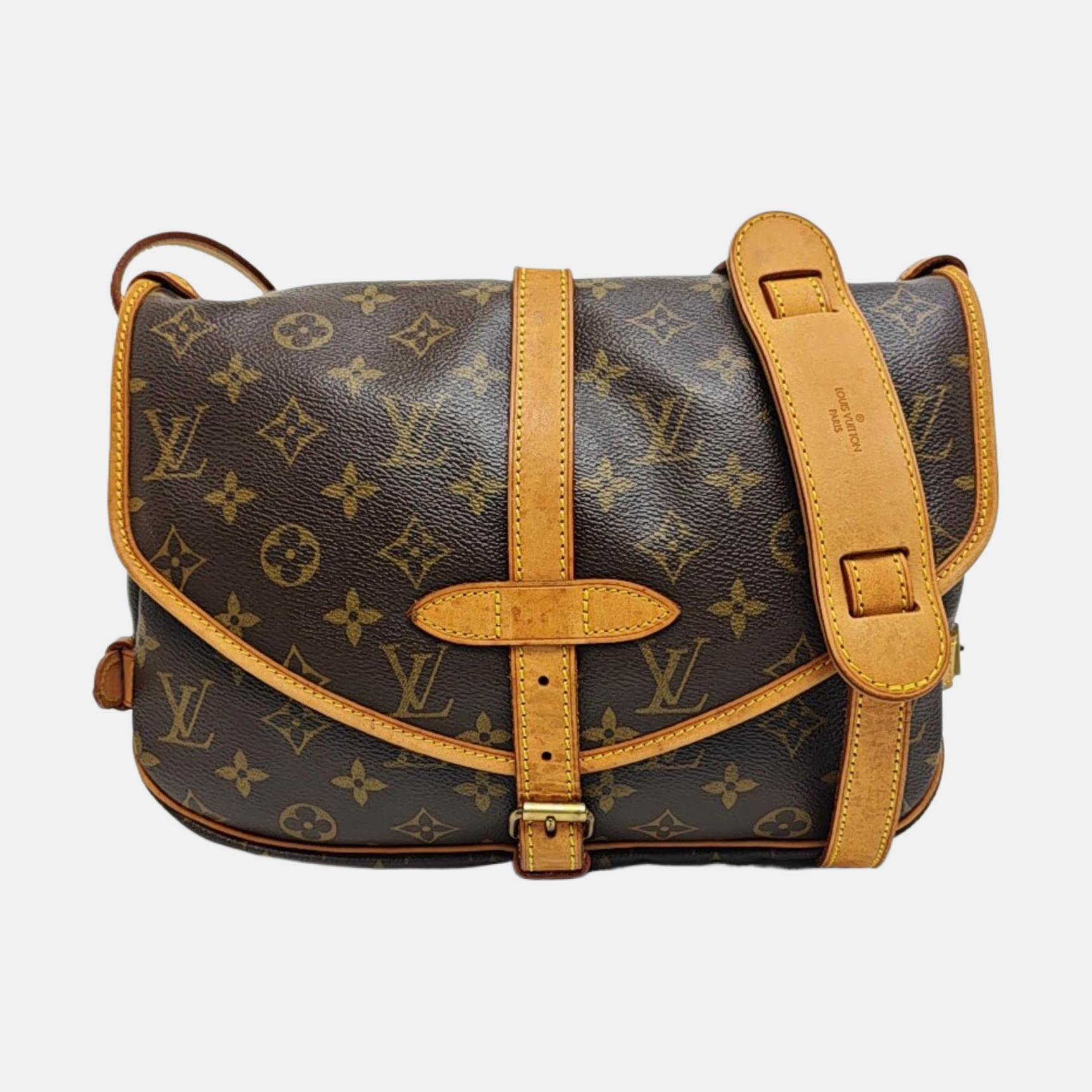 SAUMUR 30 Monogram Coated Canvas Brown