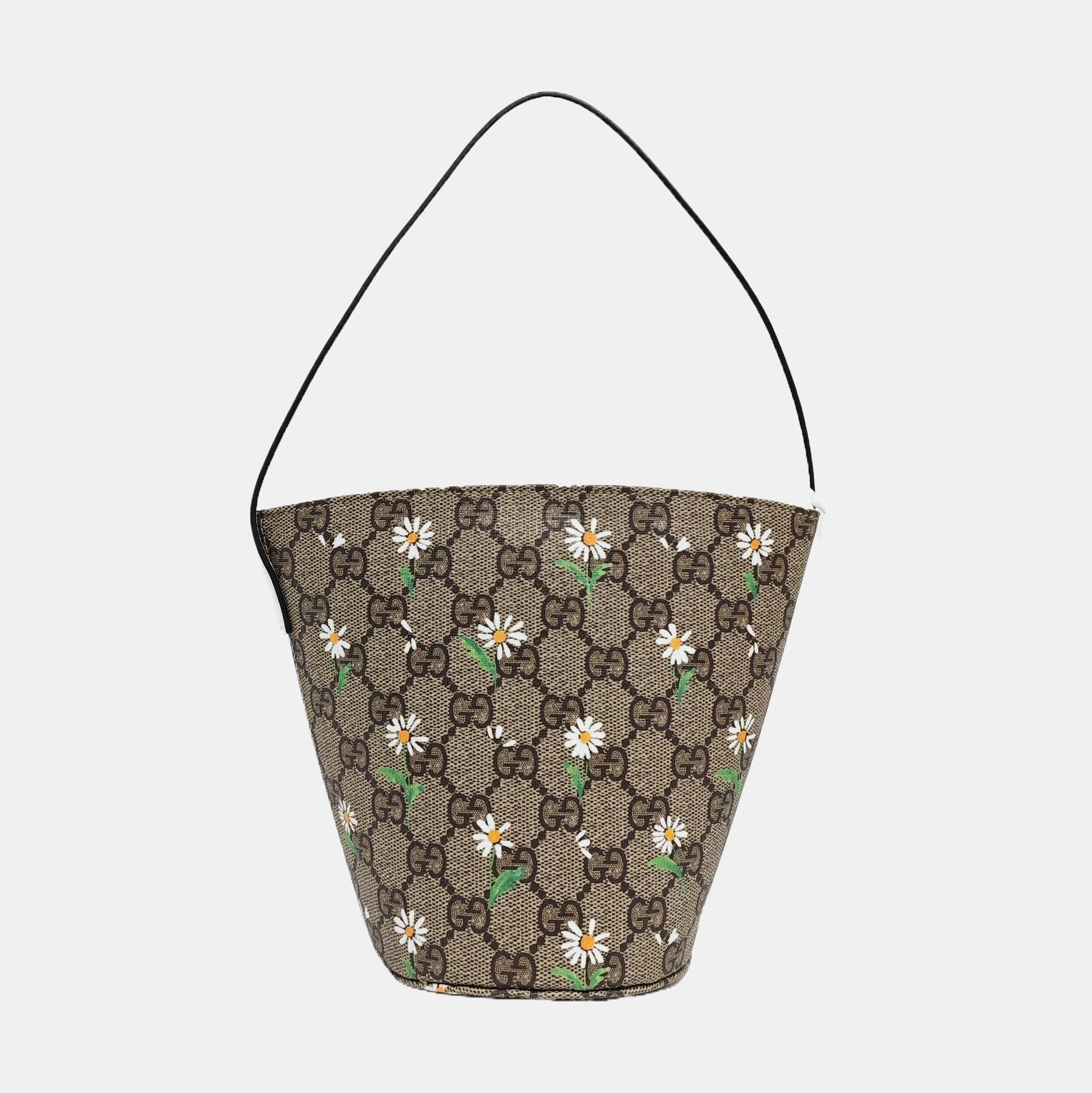 Monogram Coated Canvas Bucket Bag Beige