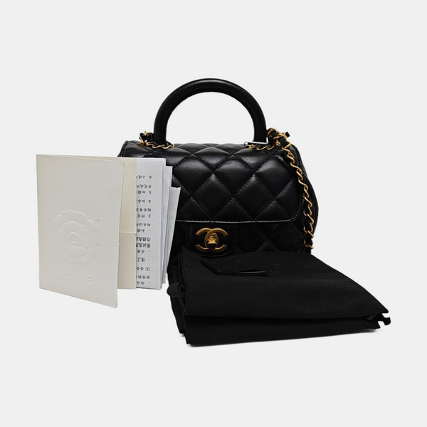 Quilted Lambskin Medium Black