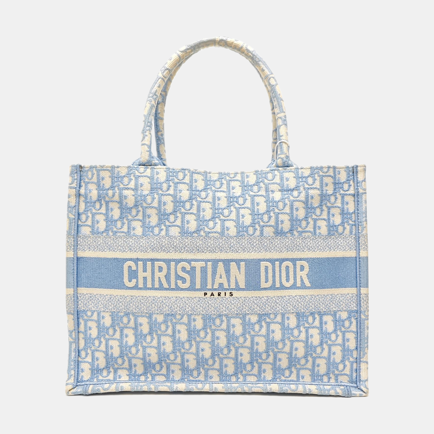 Book Tote Medium Oblique Canvas Blue