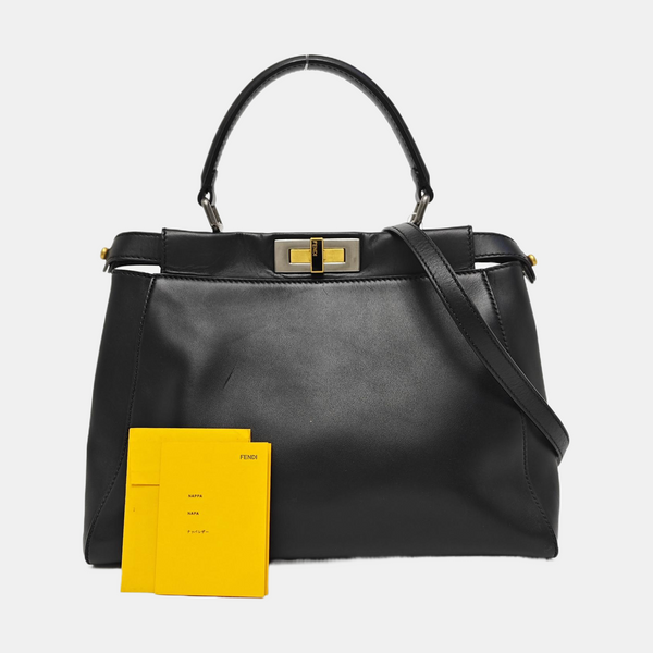 Peekaboo Medium Calfskin Black