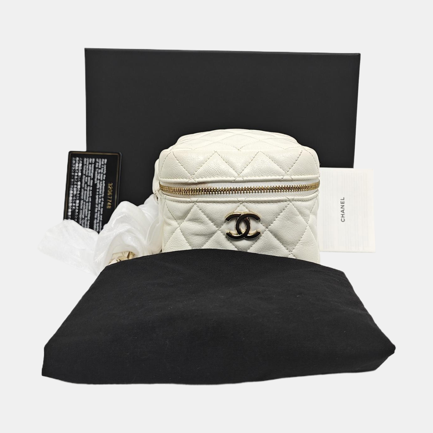 Quilted Lambskin White