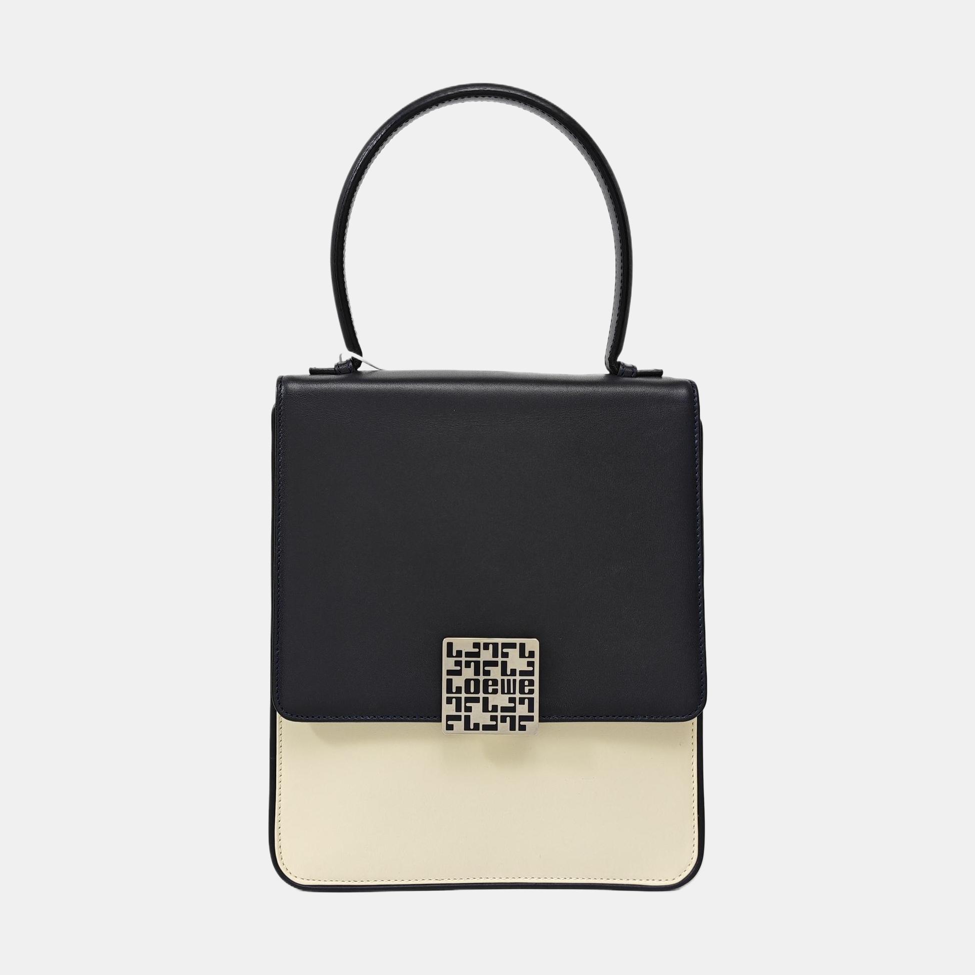 Calfskin Top Handle Bag Multicolor