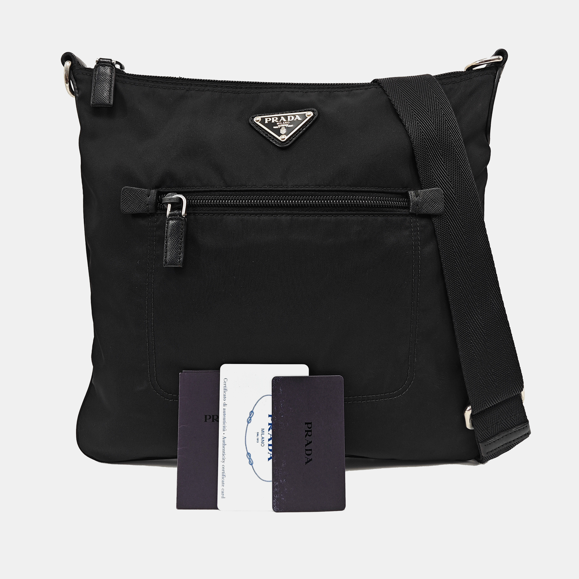 Nylon Shoulder Bag Black