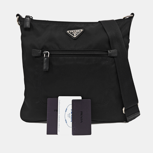 Nylon Shoulder Bag Black
