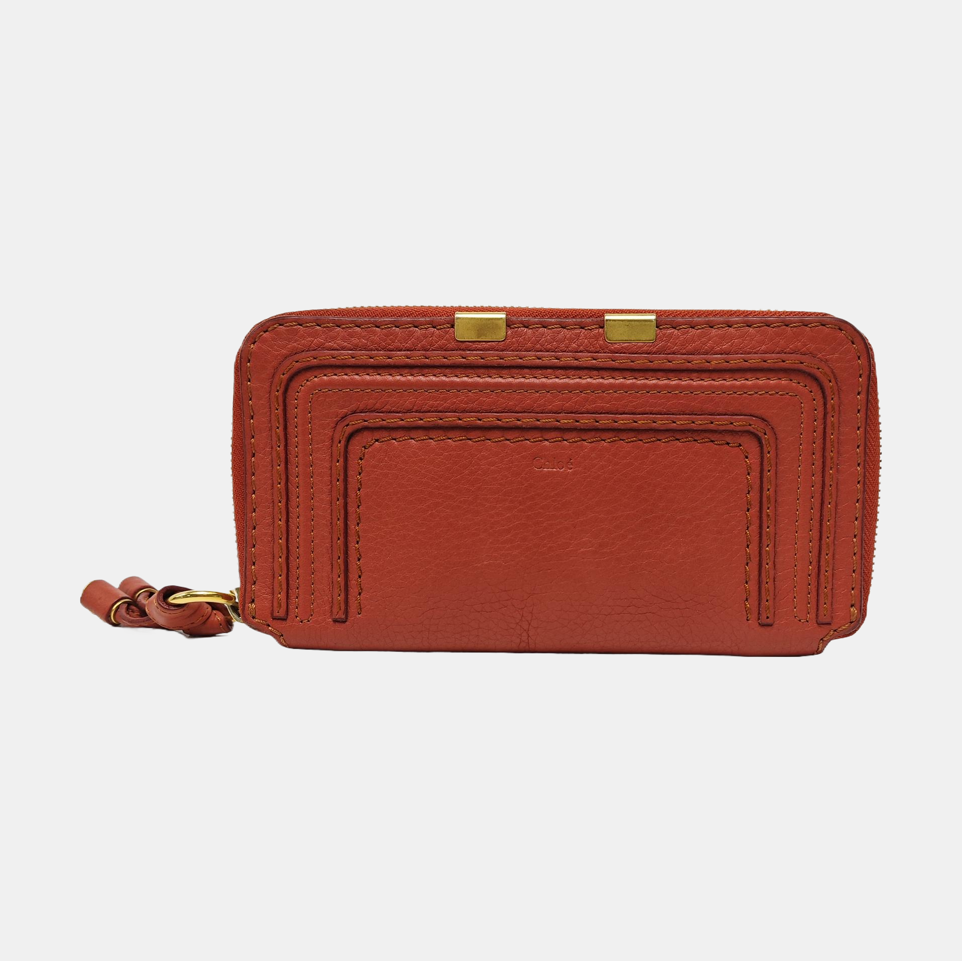 Marcie Calfskin Orange Wallet