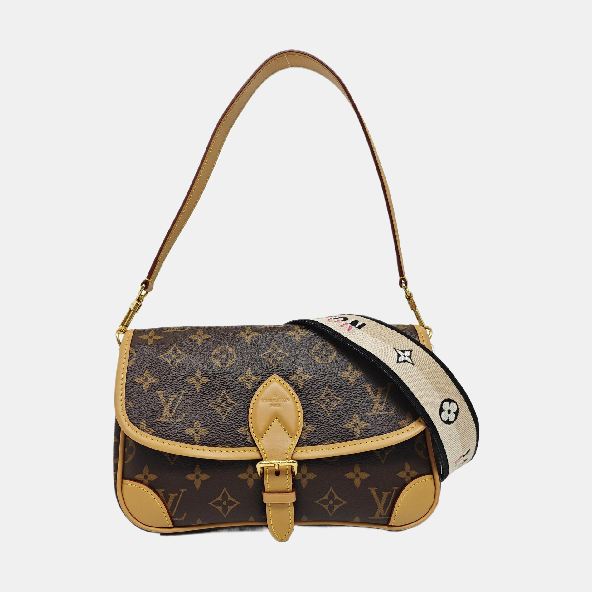 DIANE Monogram Coated Canvas Brown