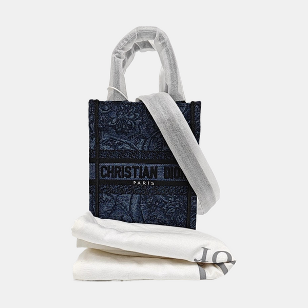 Authenticated pre-owned  Book Tote Mini Canvas Blue - Tote Bag at Looply