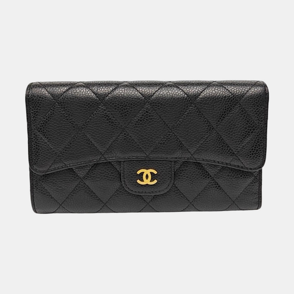 CLASSIC FLAP Mini Quilted Grained Calfskin Black