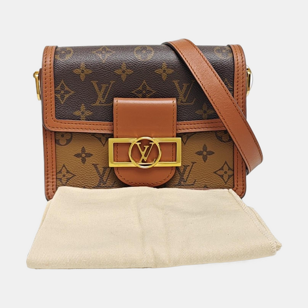 DAUPHINE Mini Monogram Coated Canvas Brown