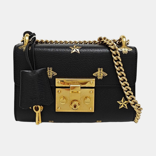 Padlock Small Calfskin Black