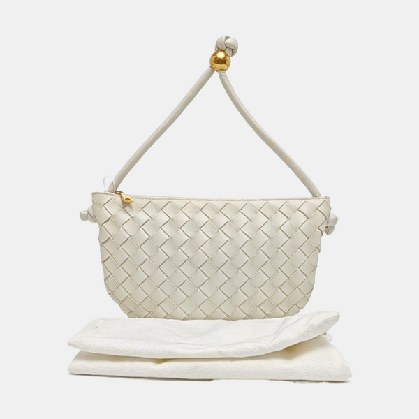 Lambskin Top Handle Bag White