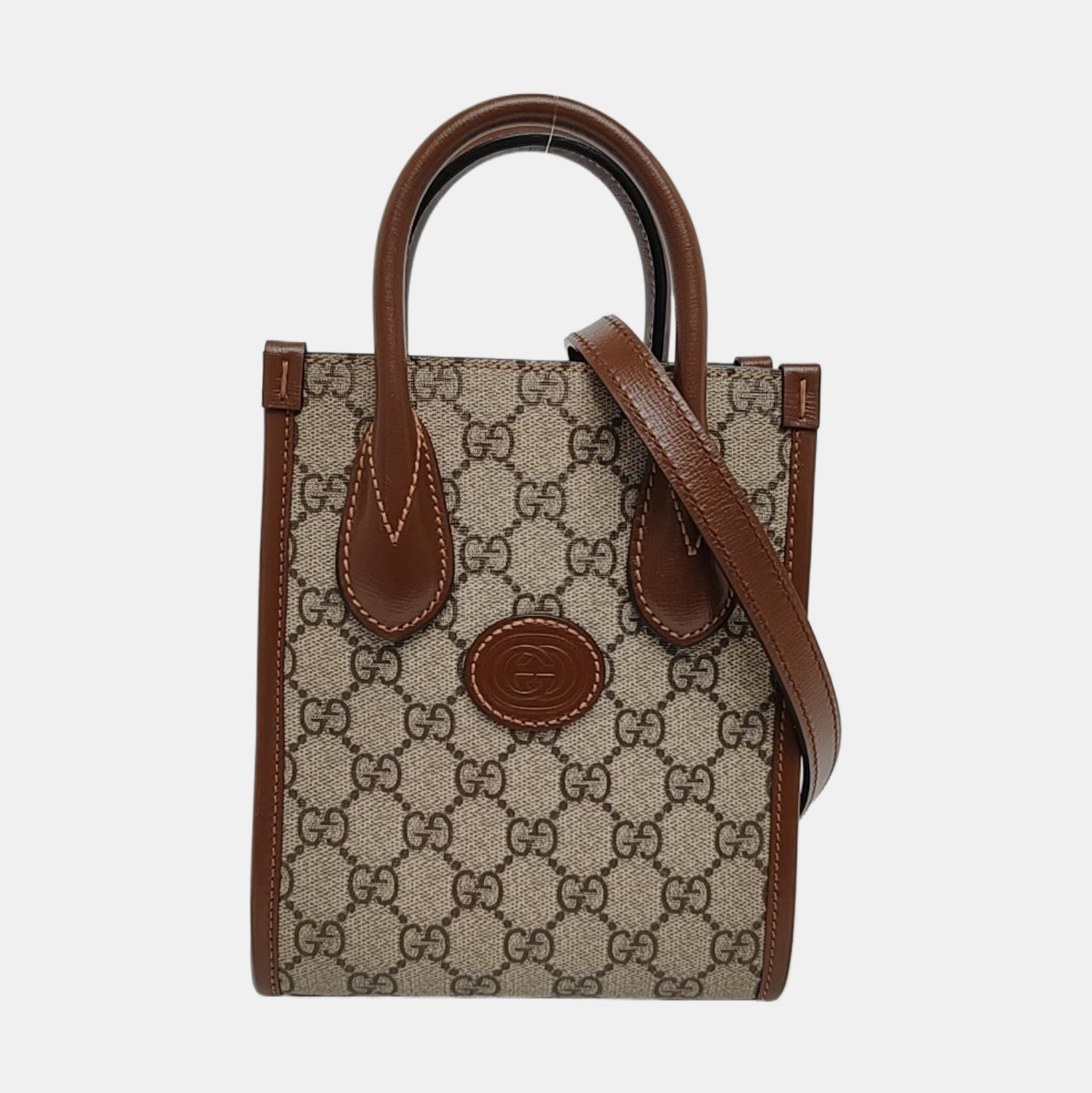 Retro Mini Monogram Coated Canvas Beige