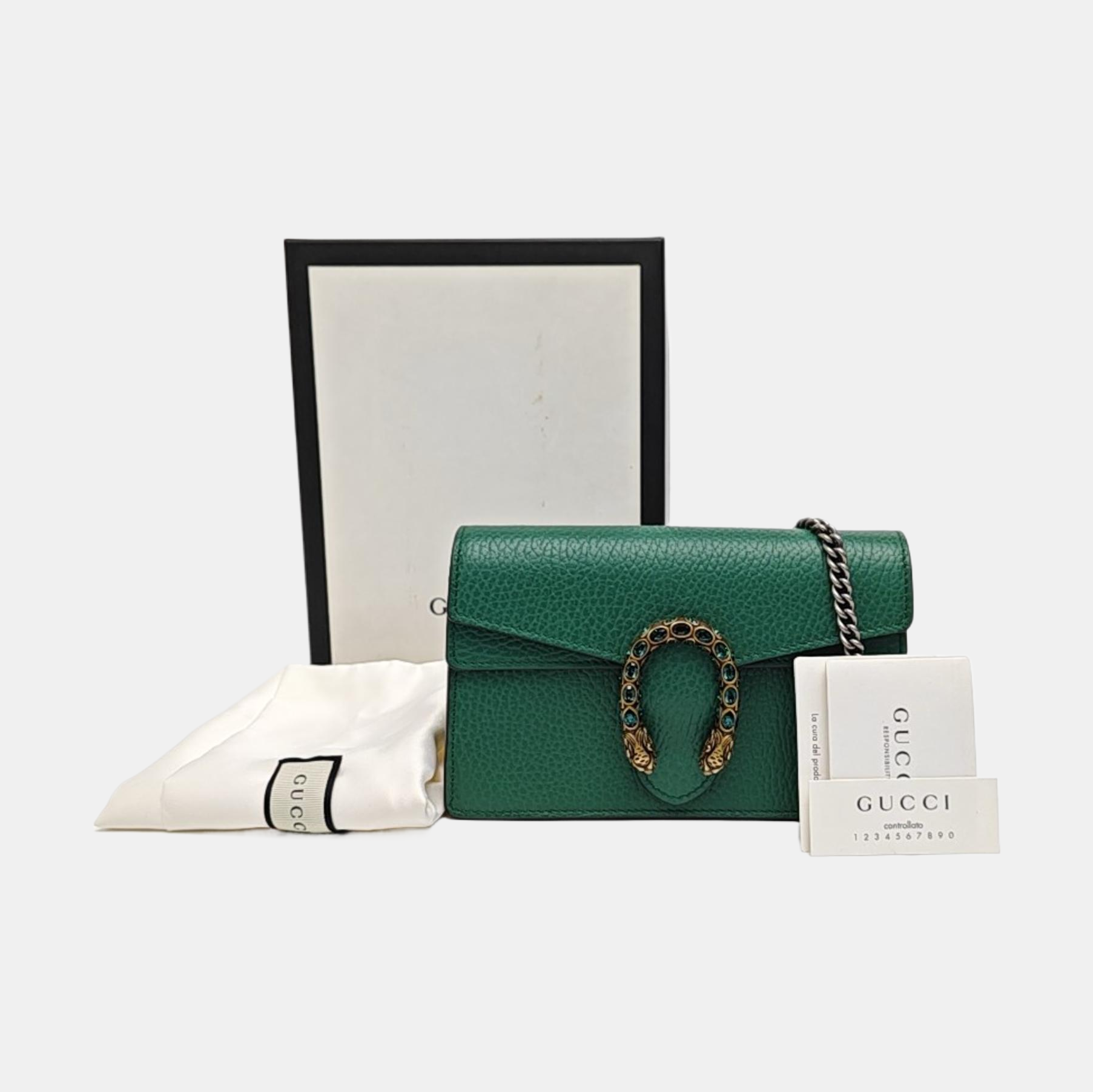 Dionysus Super Mini Calfskin Green