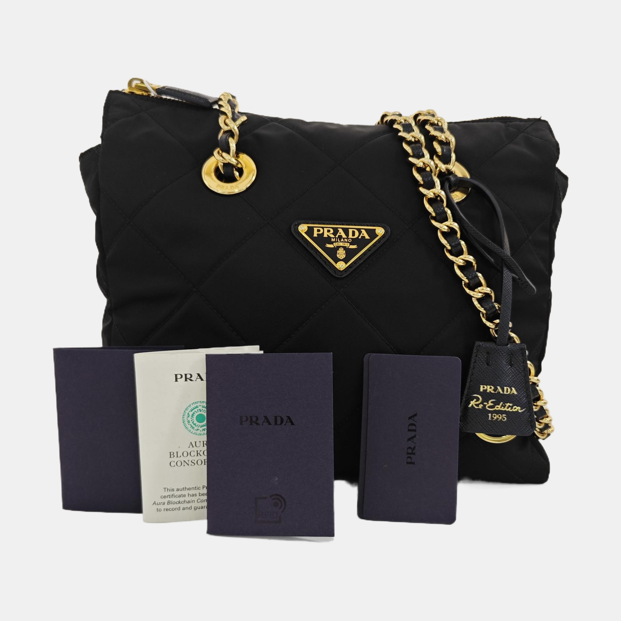 Re-Edition 1995 Chaîne Quilted Nylon Black