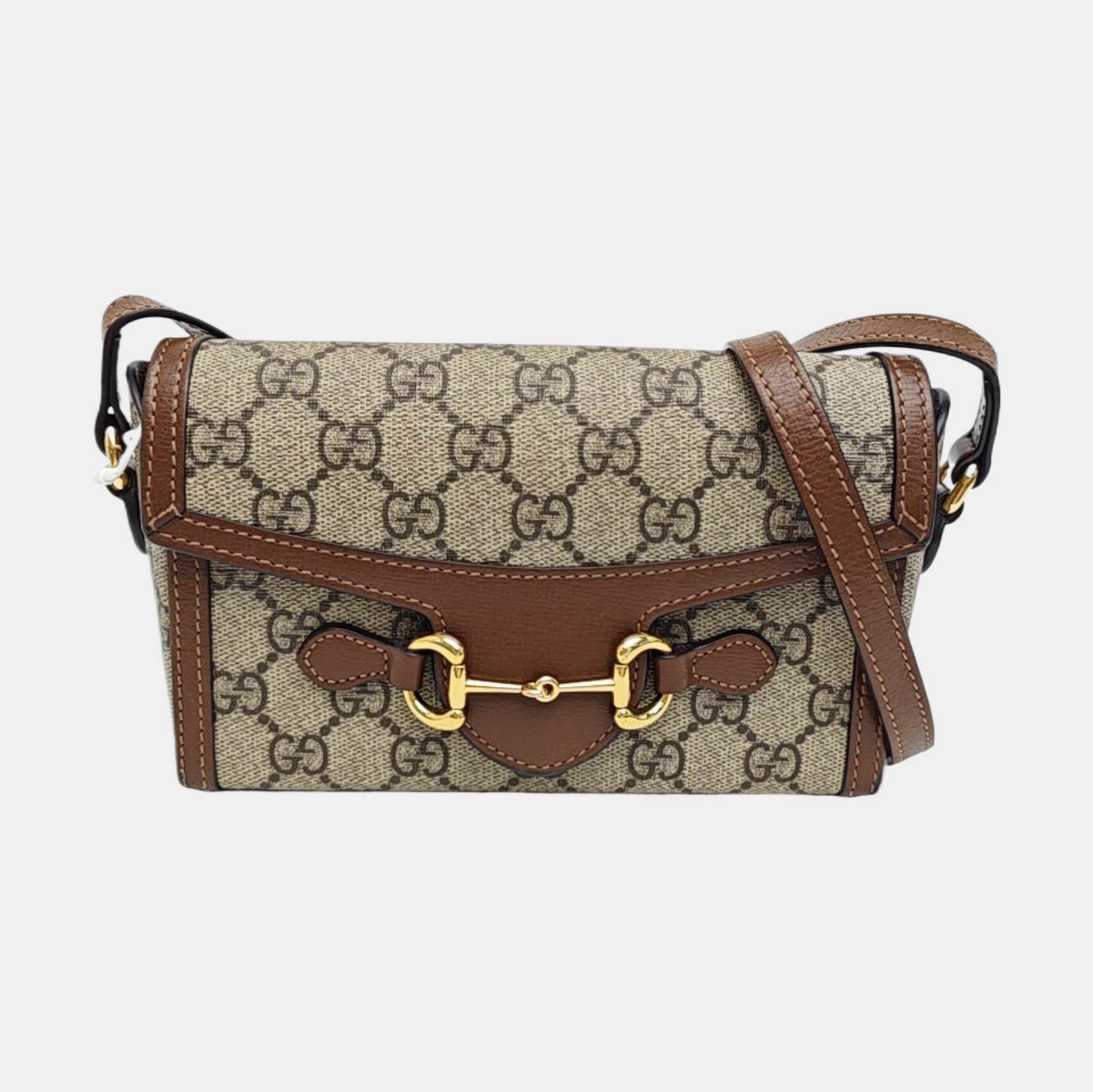 Horsebit 1955 Mini Monogram Coated Canvas Beige