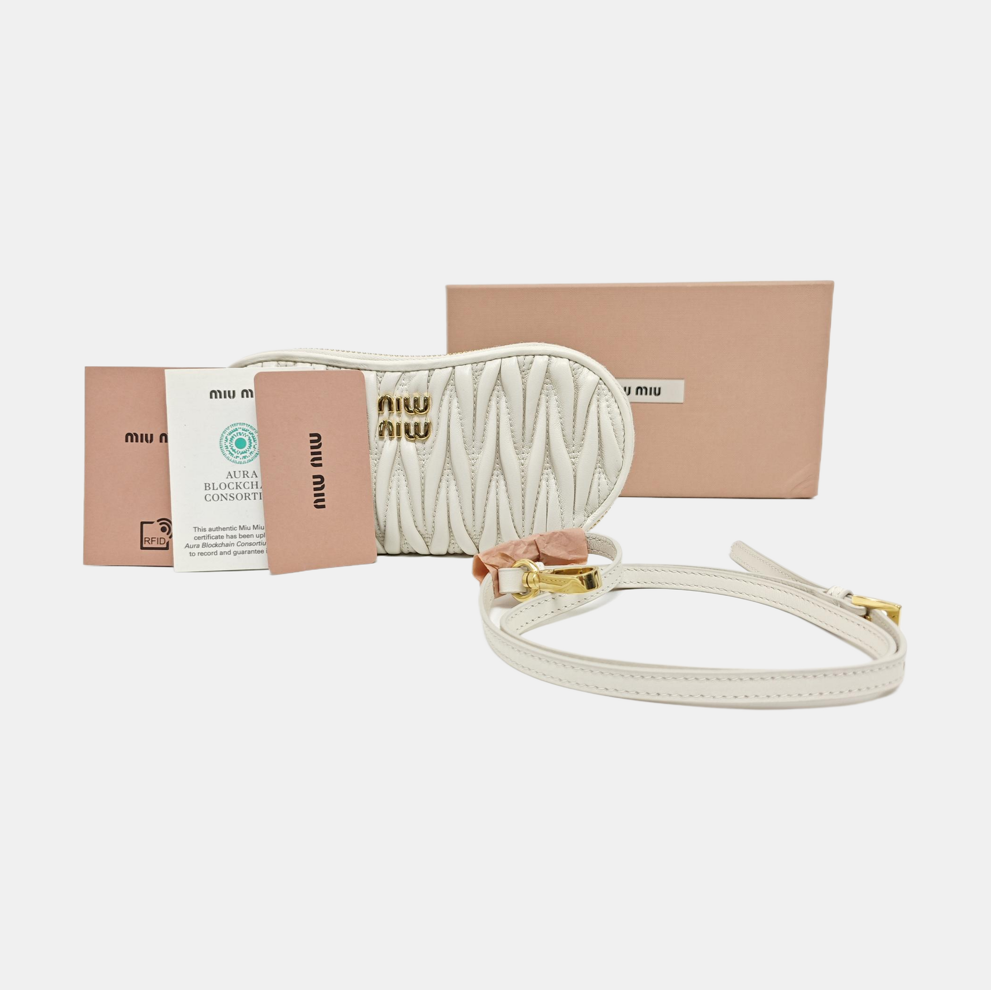 Quilted Lambskin Clutch White
