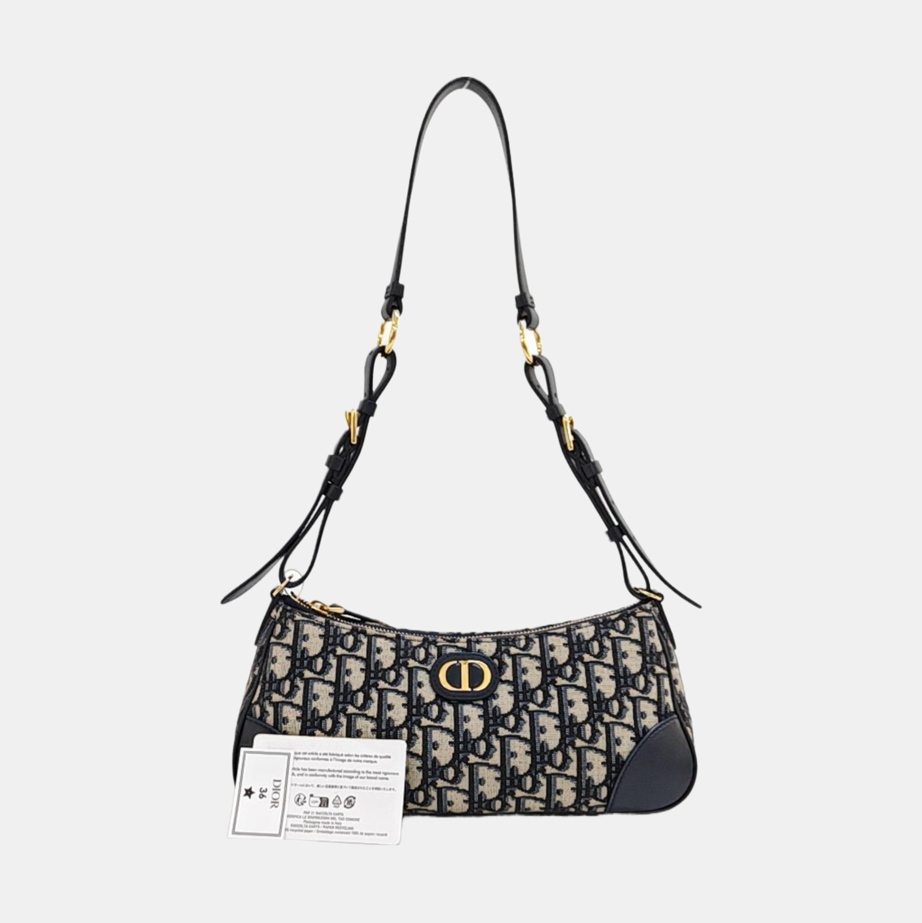 30 Montaigne Mini Oblique Canvas Beige