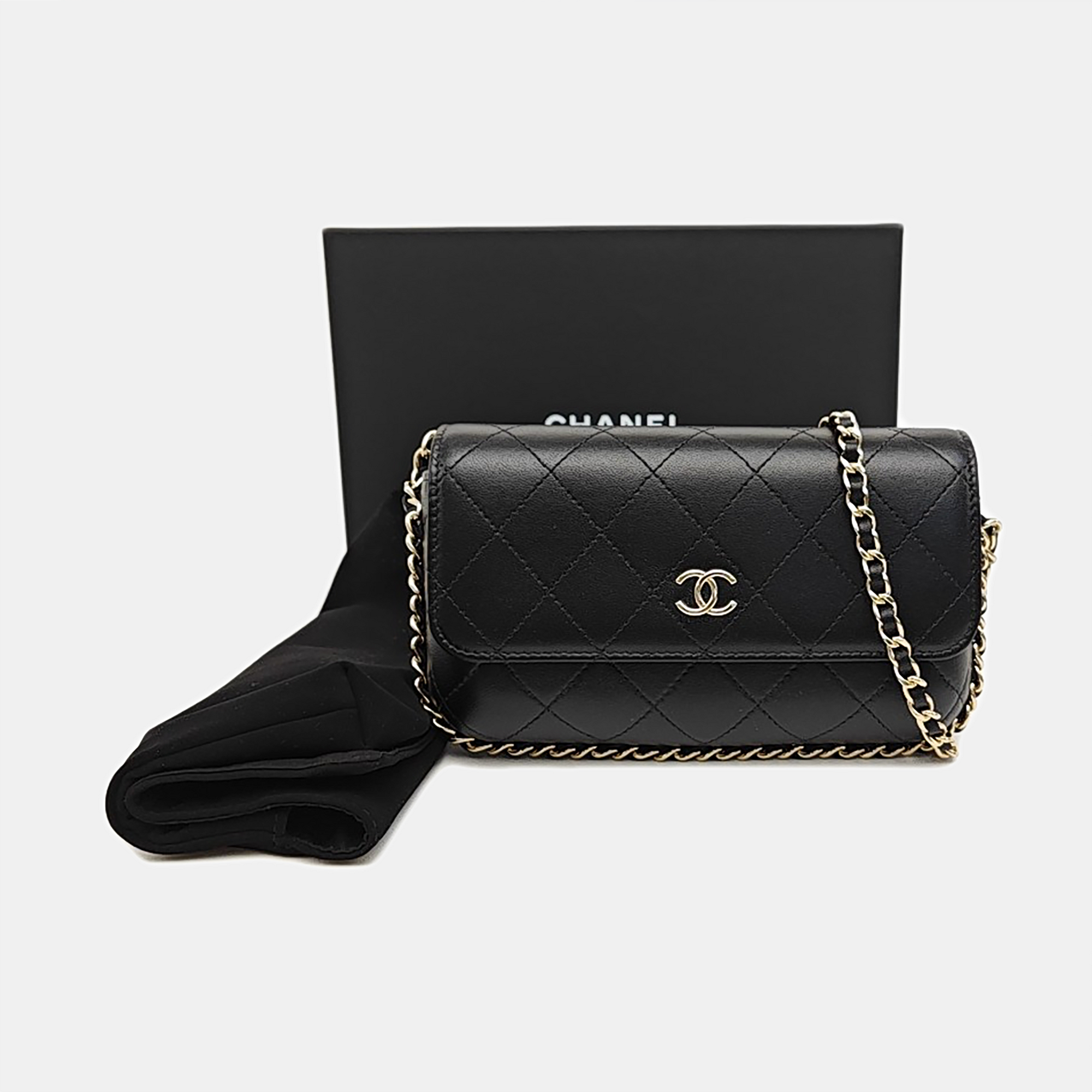 WOC Quilted Lambskin Black
