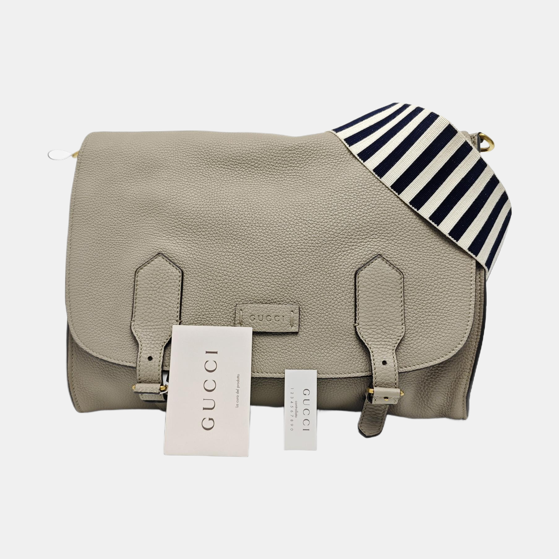 Calfskin Shoulder Bag Gray