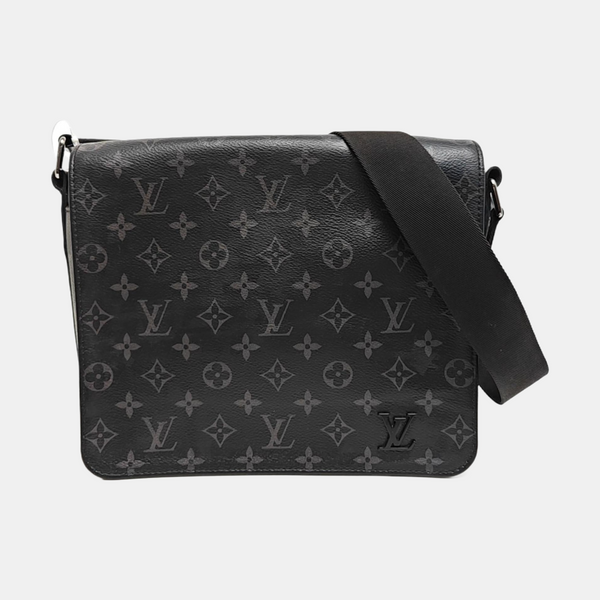 DISTRICT PM Monogram Coated Canvas Black