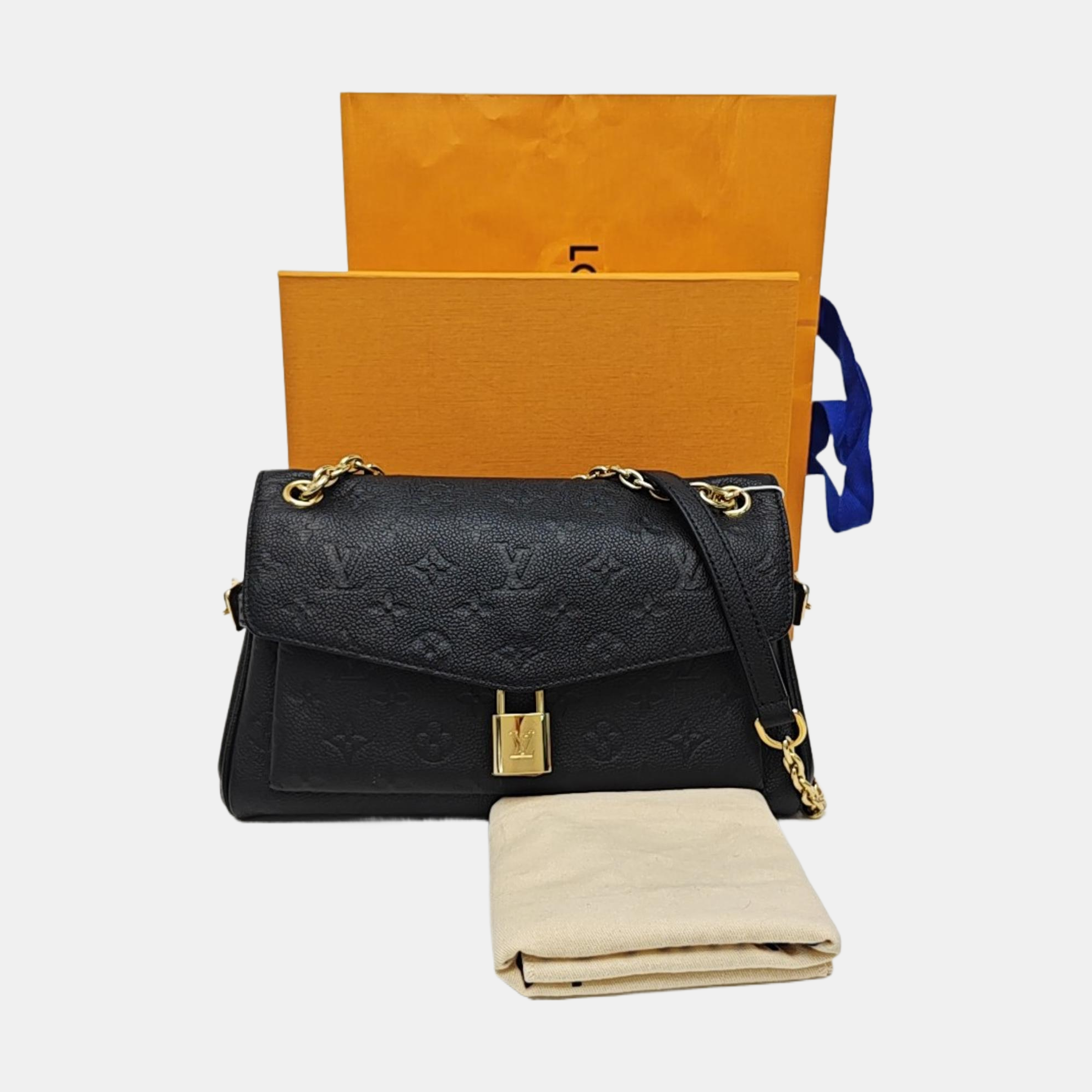 Anytime Flap Monogram Calfskin Black